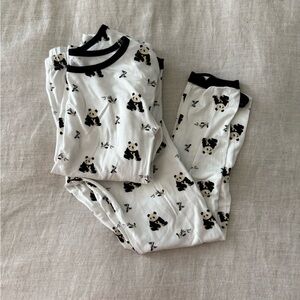 Kyte BABY Black and White Panda Pajama Set